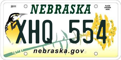 NE license plate XHQ554