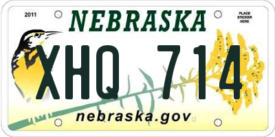 NE license plate XHQ714