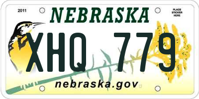 NE license plate XHQ779