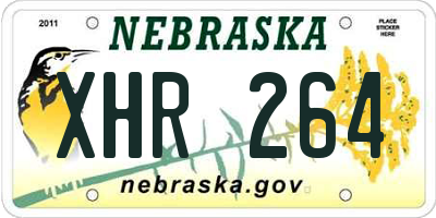 NE license plate XHR264