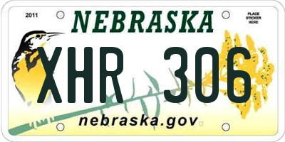 NE license plate XHR306
