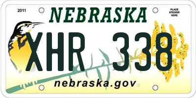 NE license plate XHR338