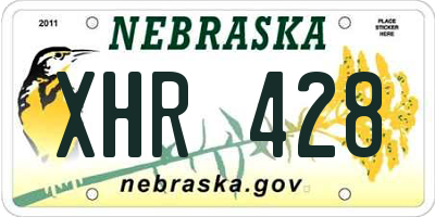 NE license plate XHR428