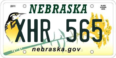 NE license plate XHR565