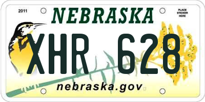 NE license plate XHR628