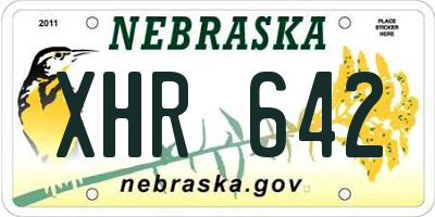 NE license plate XHR642