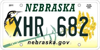 NE license plate XHR682