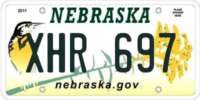 NE license plate XHR697