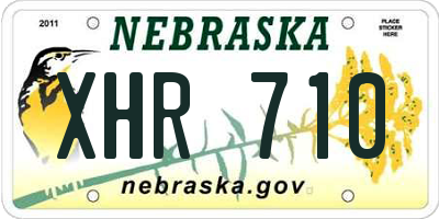 NE license plate XHR710