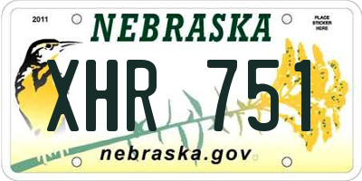 NE license plate XHR751