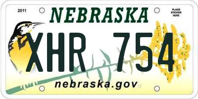 NE license plate XHR754