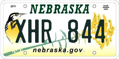 NE license plate XHR844