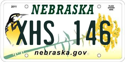 NE license plate XHS146