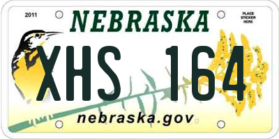 NE license plate XHS164