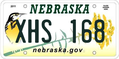 NE license plate XHS168