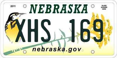 NE license plate XHS169