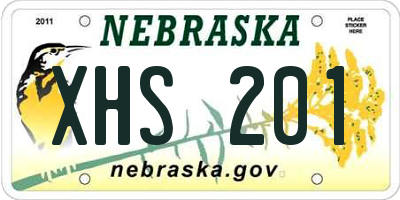 NE license plate XHS201