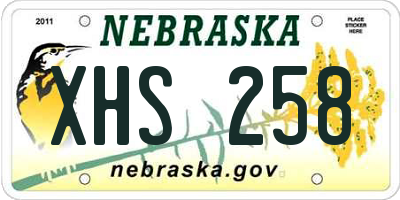 NE license plate XHS258