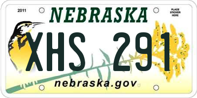NE license plate XHS291