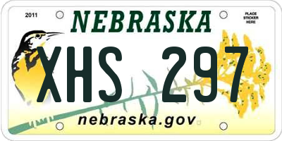 NE license plate XHS297