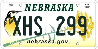 NE license plate XHS299