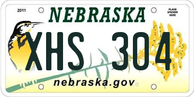 NE license plate XHS304