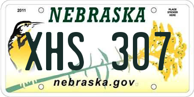 NE license plate XHS307