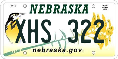 NE license plate XHS322