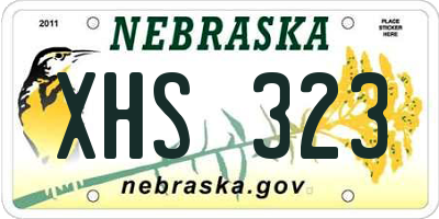 NE license plate XHS323