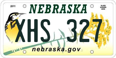 NE license plate XHS327