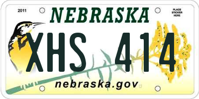 NE license plate XHS414