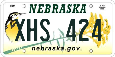 NE license plate XHS424