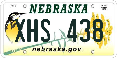 NE license plate XHS438