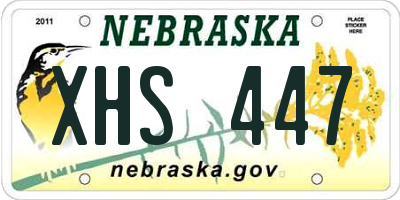 NE license plate XHS447
