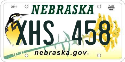 NE license plate XHS458