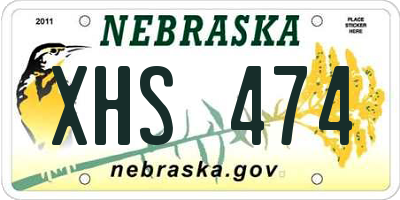 NE license plate XHS474