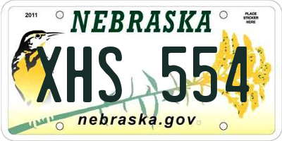 NE license plate XHS554