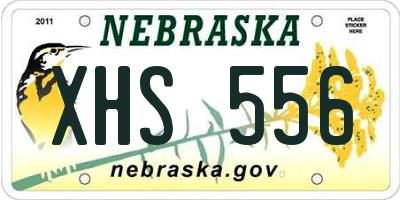 NE license plate XHS556