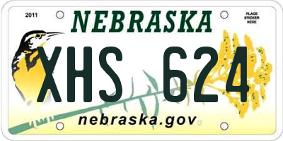NE license plate XHS624