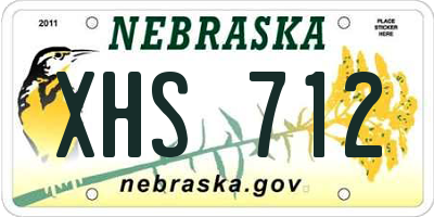 NE license plate XHS712