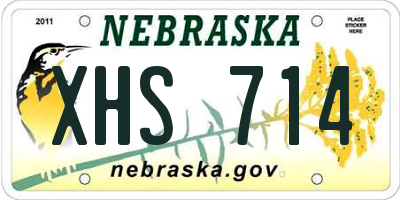 NE license plate XHS714