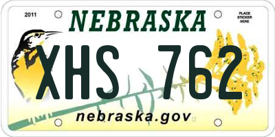 NE license plate XHS762