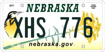 NE license plate XHS776