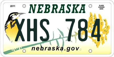 NE license plate XHS784