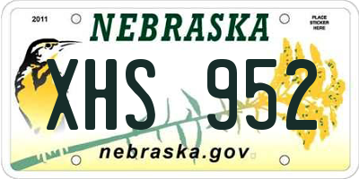 NE license plate XHS952