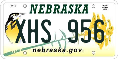 NE license plate XHS956