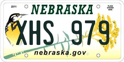 NE license plate XHS979
