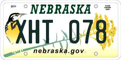NE license plate XHT078