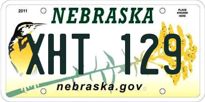 NE license plate XHT129