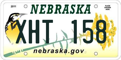 NE license plate XHT158